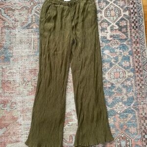 Abercrombie Olive Green Wide Leg Pants